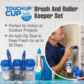 Touch Up Cup Brush & Roller Keeper, Paint Roller Cover Wet Brush Storage Bag, Pack of 6, As Seen On Shark Tank Products