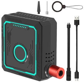 Mini Bike Pump, Bicycle Pump with Digital Pressure Gauge, 150 PSI Rechargeable Bike Pump, Fast Inflation, Auto Shutoff, Bike Air Pump Tire Inflator for Road Bike Motorcycle eBike and Ball