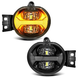 M MIBAHE Led Fog Lights with DRL Compatible with Dodge Ram 1500 2002-2008, Ram 2500 3500 2003-2009, Durango Truck 2004-2006,Black