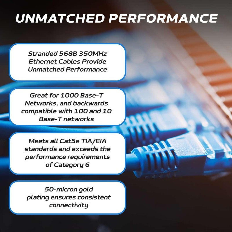 Cables Direct Online Cable de conexión Ethernet Cat5e sin enganches,