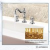 Widespread Bathroom Sink Faucet Double Cross Knobs Polish Chrome 3