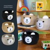 HMF Aufbewahrungskorb mit versteckten Griffen, Korb für Kinderzimmer aus Baumwolle