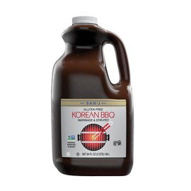 San-J - Gluten Free Korean BBQ Sauce - Bold and Savory Sauce for Cooking - Non-GMO - 64 oz. Container