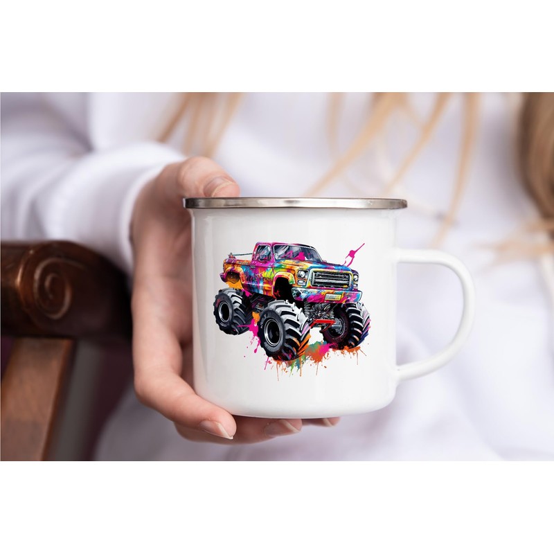 MAXIKIWI - Langlebiger Emaille-Kaffee- oder Teetasse für den Innen- und