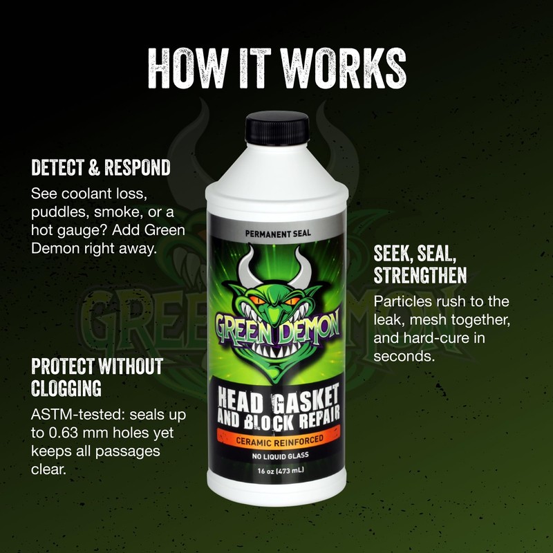Green Demon Head Gasket and Block Repair | Ceramic Reinforced