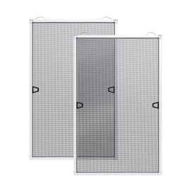 Paramondo 2 Sets DIY Window Screen Frame Kit, White, 46" x 46"