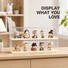 Clear Stackable Doll Display Case, Dustproof Plastic Storage Box for