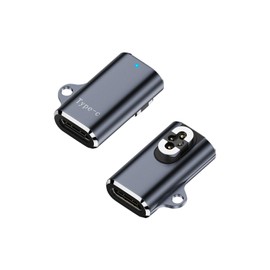 SinLoon USB-C to 4-Pin Magnetic Charging Adapter for Bone Conduction Headphones Pack of 2 5V/1A Output, Aluminium Alloy with Key Ring and Blue LED Light, Intelligent Protection Functions (RS)