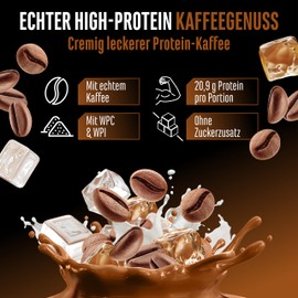 Wheypresso Protein Coffee - Protein Powder with Whey Concentrate & Isolate - With Real Coffee & Caffeine - Creamy High Protein Drink - (908 g, Classic Coffee Flavour)
