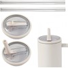 2Pcs 40 oz Tumbler Flip Straw Lid Replacement fit, Spill