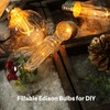 Battery Operated Edison Lights Outdoor String with Timer, 6.56 Ft