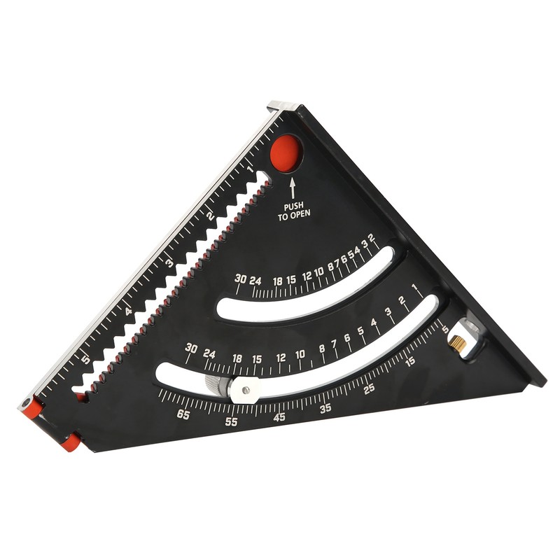 Triangle Angle Ruler Woodworking Folding Aluminum Alloy Measuring Tools 0