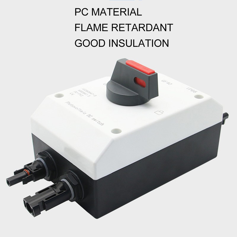 Photovoltaic DC Isolator Solar Switch IP66 Waterproof Insulated Switch for