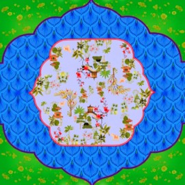Cute Mahjong Mat Neoprene Rubber Mat Free Sample for Mahjong Casino Poker Party Game TablesSize: 800mm*800mm, Color: multi-3