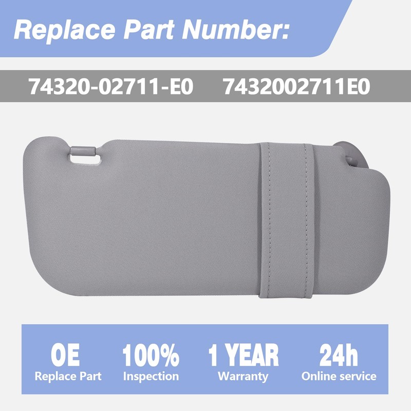 CULMKARI Driver Side Sun Visor Fits for 2007-2013 Toyota Corolla