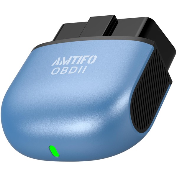 AMTIFO Bluetooth OBD2 Scanner Wireless - Auto-Connect, Clear Engine Codes,
