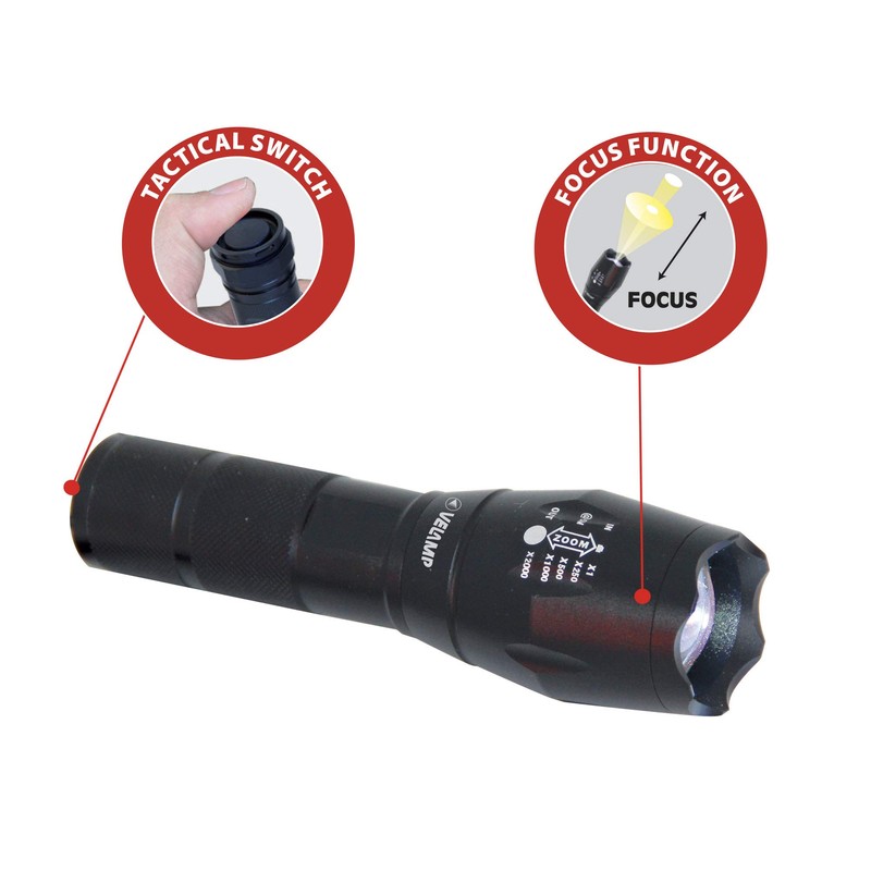 VELAMP in247 Steel LED Taschenlampe Aluminium schwarz