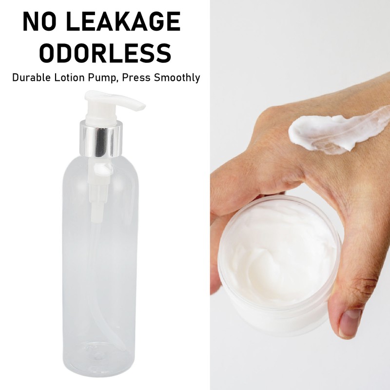Clear Plastic Pump Bottle Dispenser Empty Refillable Massage Oil Bottle