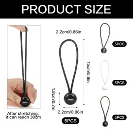 20 Pieces of Elastic Rope Buckles, Tent Fixing Ropes, Portable Outdoor Fixing Tools, Can Fix Tents, Banners, Flagpoles, Etc.