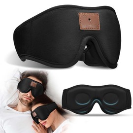 ZRUHIG Bluetooth-Schlafmaske, Schlafmaske mit Bluetooth-Kopfhörer, Augenmaske mit Schlaf-Kopfhörer für Seitenschläfer, Nickerchen, ASMR, Flugreisen, Meditation, Entspannung