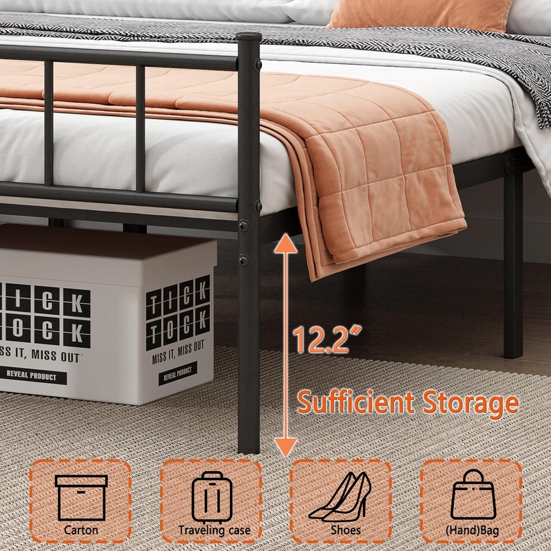 DIIYIV California King Bed Frame-Classic Metal Platform Bed Frame,Mattress Foundation