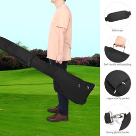 Golf Lightweight Carry Bag, Sunday Golf Bag, Golf Travel Bag for 8-10 Golf Clubs Thick Waterproof Durable Foldable Carrier Case for Men & Women