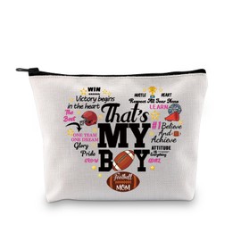 Zuo Bao Football Mom Makeup Bag Football Lover Gift That's My Boy Cosmetic Bag Team Mom Gift, Football Mom