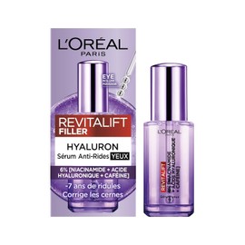 L'Oréal Paris - Eye Contour Serum – Anti-Wrinkle, Anti-Puffiness & Concealer – With Pure Hyaluronic Acid and Caffeine – Innovative Triple-Ball Tip – Revitalift Filler – 20 ml