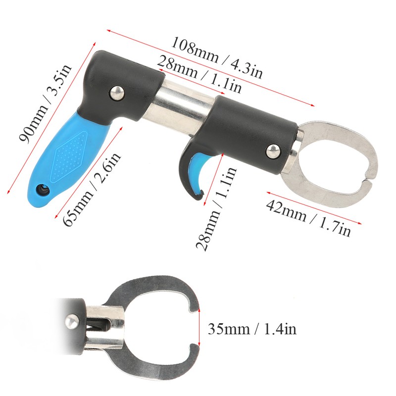 Stainless Steel Fish Control Lip Gripper Plier Lure Controller Clamp