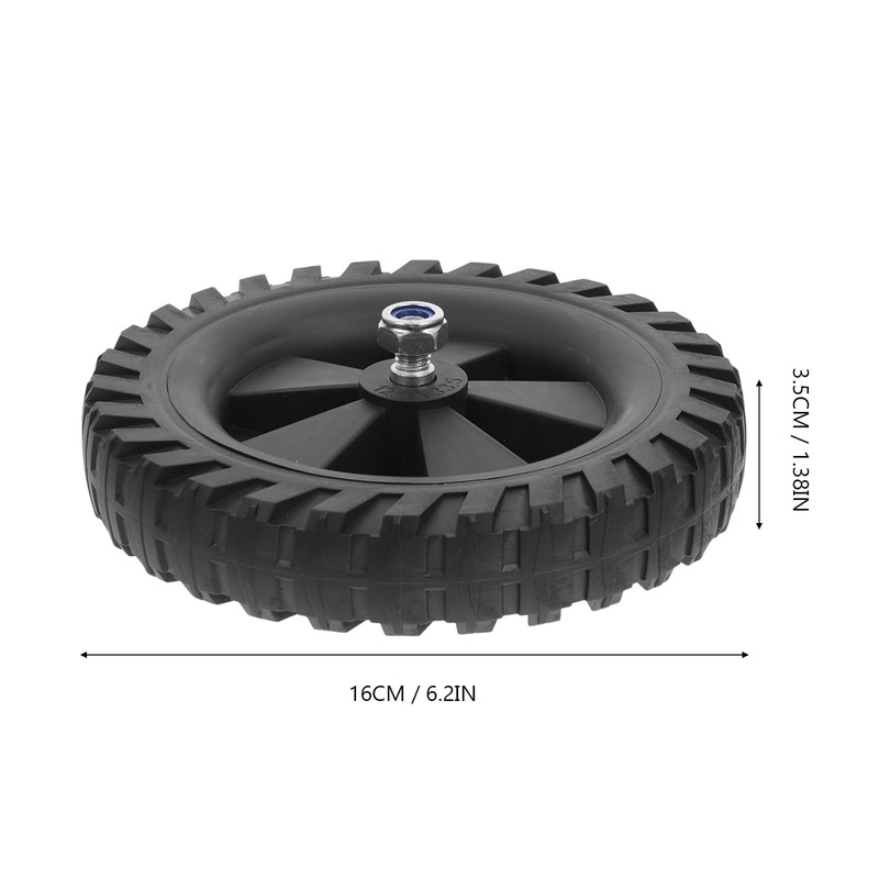 ARTIBETTER 6.2 Inch Rubber Air Compressor Replacement Wheels Quiet Caster