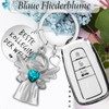 YnewL Best Colleague Keyring Guardian Angel Lucky Charm Matte with