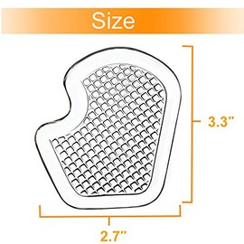 Kimihome Kimihome Sesamoiditis Pads, 8 Pieces of Gel Metatarsal Cushions, Ball of Foot Cushion Protect and Relieve Metatarsal, Sesamoid, Ball of Foot Pain - 4 Pairs