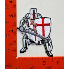 KNIGHTS TEMPLAR ARMOR iron-on PATCH embroidered CRUSADES RELIGIOUS MILITARY