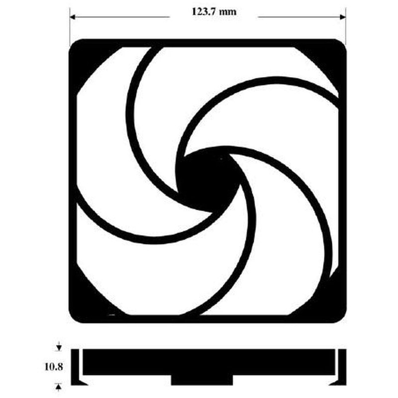 Fan Grille + Dust Filter 120 x 120 mm 30ppi