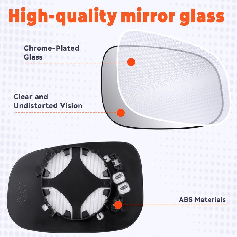 Osakesukar Passenger Side Mirror Replacement For Volvo 2008-2013 C30 C70