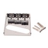 Alnicov Chrome Fixed Tele-Electric Guitar Bridge with Brass Saddles TL