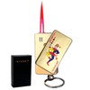 NIVEK Jet Torch Lighter Keychain, Portable, Refillable Butane Playing Card