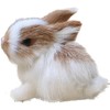 BWESOO White Mini Simulation Rabbit Plush, Cute Plush Rabbit Rabbit