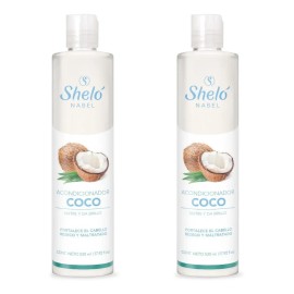 2 Piezas Acondionador De Coco Sheló Revataliza Hidrata