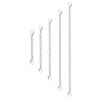 5Pcs Silver Stainless Steel Necklace Extender Chain Links Silver Lobster
