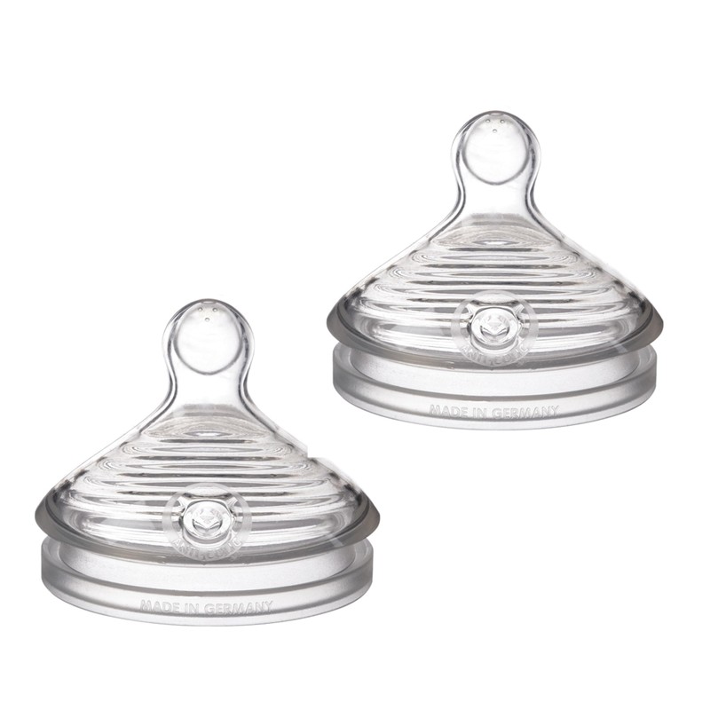 NUK Simply Natural Baby Bottle Nipples - Medium Flow Silicone