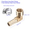 M METERXITY Brass Hose Barb Screw Connection - 90° Angle