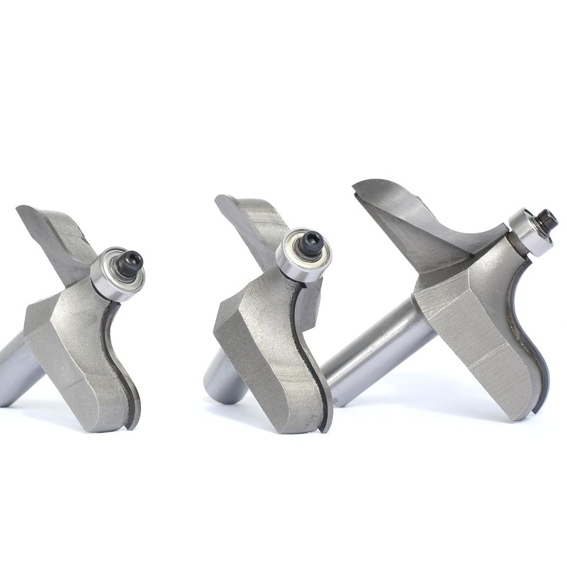 Akylin 3Pcs Ogee Table Edge Router Bit Set,1/2 Inch Shank,Cutting