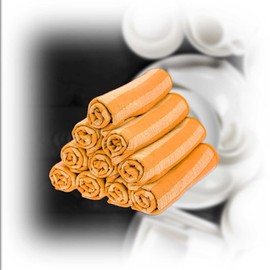 RESPEKT Microfibre Bamboo, 10-Piece Tea Towel Set, 60 x 40 cm, The Original from the TV (Orange)