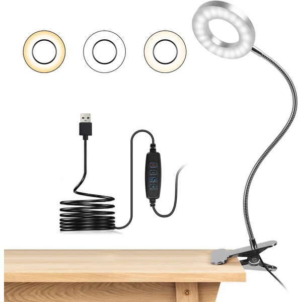 Desk Lamp Clip On Reading Light, Clip On Lamp for