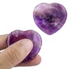 Nupuyai Amethyst Thumb Stone Worry Stone Heart Gemstone Massage Stone