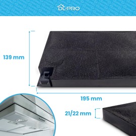 DL-pro 2 x Carbon Filters for Whirlpool 484000008781 481281728947 Typ141 Zanussi 9029793552 Faber EFF70 Activated Carbon Filter for Cooker Hood Extractor Hood Extractor Hood Extractor Hood Extractor