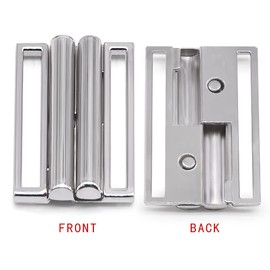 SEMINI Metal clasp Buckles Crafts Decoration Buckles For Women Belt Clip Accessory DIY (Silver, Inner 6cm)