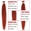 Pre Stretched Braiding Hair 26''3 Packs Copper Red Braiding Hair