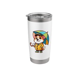 Corgi Umbrella Dog Funny Raincoat Stainless Steel Insulated Tumbler